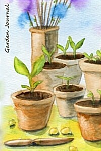 Garden Journal: Seedlings Watercolor Gardening Journal, Lined Journal, Diary Notebook 6 X 9, 150 Pages (Paperback)
