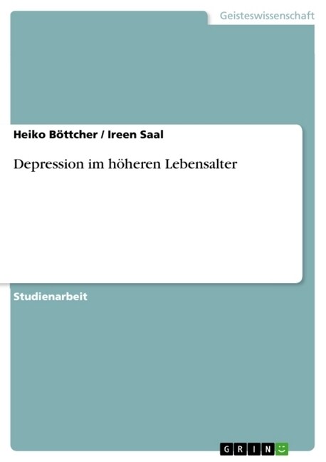 Depression im h?eren Lebensalter (Paperback)