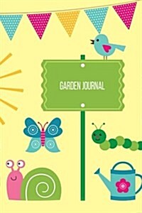 Garden Journal: Garden Gnome Cartoon Gardening Journal, Lined Journal, Diary Notebook 6 X 9, 150 Pages (Paperback)
