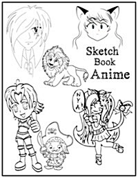 Sketch Book Anime: Blank Doodle Draw Sketch Book (Paperback)