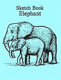 Sketch Book Elephant: Blank Doodle Draw Sketch Book (Paperback)