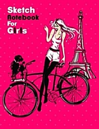 Sketch Notebook for Girls: Blank Doodle Draw Sketch Book (Paperback)