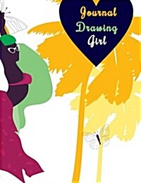 Journal Drawing Girl: Blank Doodle Draw Sketch Book (Paperback)