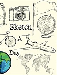 Sketch a Day: Blank Doodle Draw Sketch Book (Paperback)