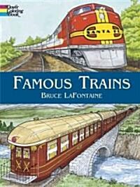 Famous Trains Coloring Book (Paperback)