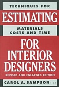 [중고] Estimating for Interior Designers (Paperback, Revised and Enl)