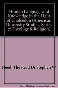 Human Language and Knowledge in the Light of Chalcedon (Hardcover)