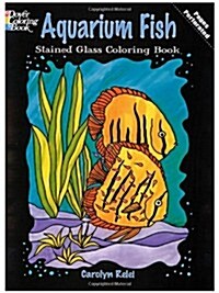 Aquarium Fish Stained Glass Coloring Book (Paperback)