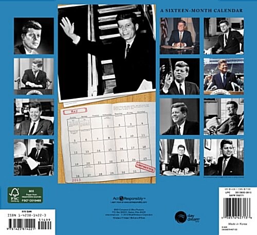 John F. Kennedy 2013 Calendar (Paperback, Wall)