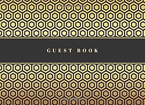 Black and Gold Guest Book (Paperback, GJR)