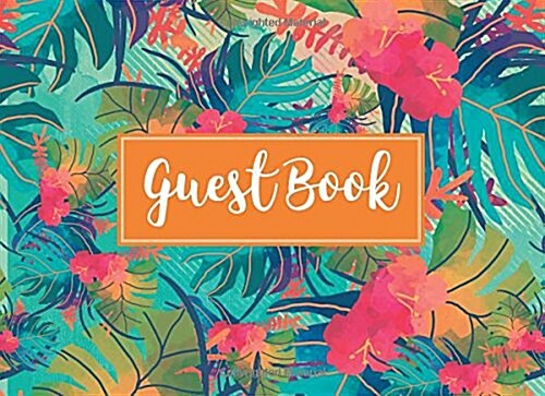 Vacation Home Tropical Pattern Guest Book (Paperback, GJR)