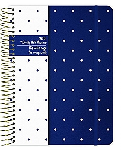 Navy Dots 2018 Weekly Note Planner (Calendar, Engagement)