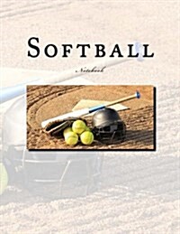 Softball Notebook: Notebook with 150 Lined Pages (Paperback)