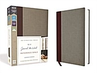 NIV, Journal the Word Reference Bible, Cloth Over Board, Burgundy/Gray, Red Letter Edition: Let Scripture Explain Scripture. Reflect on What You Learn (Hardcover, Special)