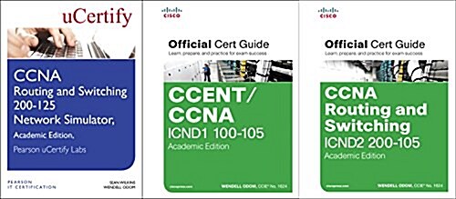 CCNA Routing and Switching 200-125 Official Cert Guide Library and Pearson Ucertify Network Simulator Academic Edition Bundle (Hardcover)