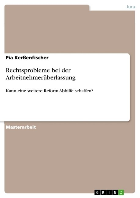 Rechtsprobleme bei der Arbeitnehmer?erlassung: Kann eine weitere Reform Abhilfe schaffen? (Paperback)