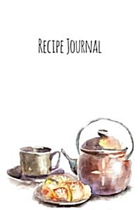 Recipe Journal: Teatime Cooking Journal, Lined and Numbered Blank Cookbook 6 X 9, 150 Pages (Recipe Journals) (Paperback)