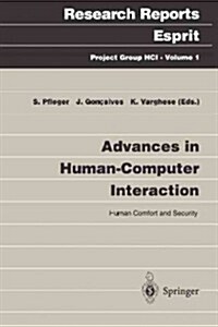 Advances in Human-Computer Interaction: Human Comfort and Security (Paperback, Softcover Repri)