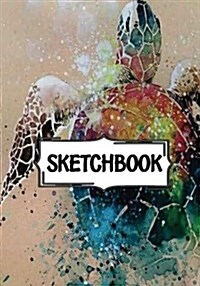 Sketchbook: art watercolor turtle: 120 Pages of 7 x 10 Blank Paper for Drawing, Doodling or Sketching (Sketchbooks) (Paperback)