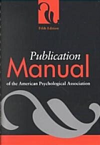 [중고] Publication Manual of the American Psychological Association (Paperback, 5th, Spiral)