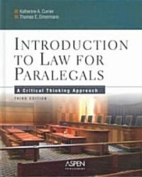 Introduction to Law for Paralegals (Hardcover, 3rd)