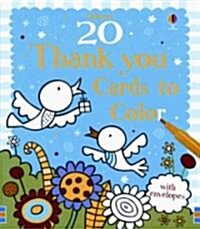 Usborne 20 Thank You Cards to Color [With Envelope] (Novelty)