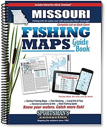 Missouri Fishing Maps Guide Book (Paperback, Spiral)