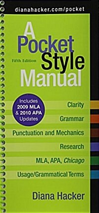 A Pocket Style Manual [With Working with Sources Quick Reference] (Spiral, 5)