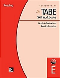 Tabe Skill Workbooks Level E: Words in Context and Recall Information (10 Copies) (Hardcover)
