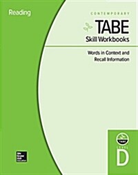 Tabe Skill Workbooks Level D: Words in Context and Recall Information - 10 Pack (Hardcover)