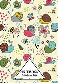 Notebook: Snails and Butterflies: Dot-Grid, Graph, Lined, Blank No Lined: Pocket Notebook Journal Diary, 120 Pages, 7 X 10 (Bl (Paperback)