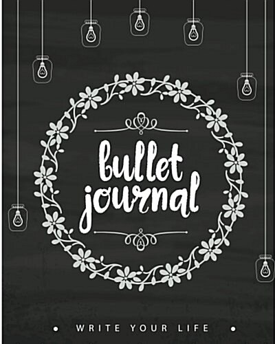 Bullet Journal Dot Grid for 90 Days, Numbered Pages Quarterly Journal Diary, Flower Chalkboard Art Design for Women: Large Bullet Journal 8x10 with 1 (Paperback)