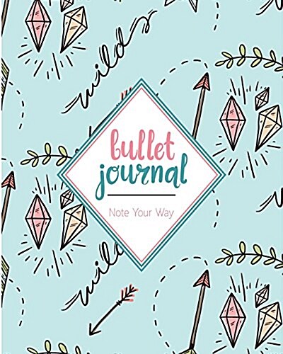 Bullet Journal Dot Grid for 90 Days, Numbered Pages Quarterly Journal Diary, Teal Blue Tribal Draw Doodles: Large Bullet Journal 8x10 with 110 Dot Gr (Paperback)