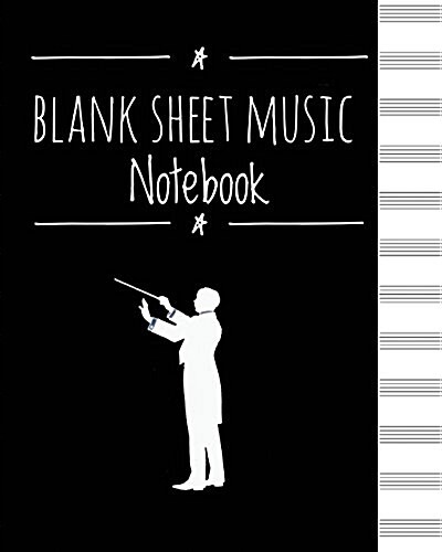 Blank Sheet Music Notebook - Musicians Journal (Showtime): 8 x 10 - Musicians Blank Sheet Music Notebook- 100 Pages - Manuscript Paper Standard - 12 (Paperback)