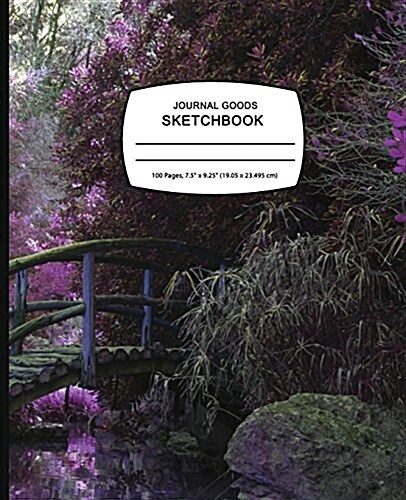 Journal Goods Sketchbook - Purple Garden: 7.5 X 9.25, Large Sketchbook Journal Drawing Book, 100 Pages for Sketching, Bullet Journal, Notes and More ( (Paperback)