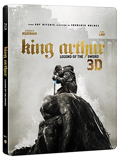 [중고] [3D 블루레이] 킹 아서: 제왕의 검 - 스틸북 한정판 (2disc: 3D+2D)