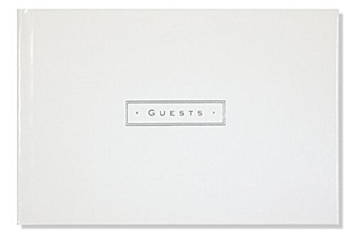 White Leather Guest Book (Hardcover)