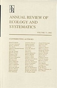 Annual Review of Ecology and Systematics 2002 (Hardcover)