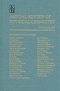 Annual Review of Physical Chemistry (Hardcover)