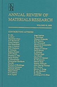 Annual Review of Materials Research 2005 (Hardcover)