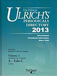 Ulrichs Periodicals Directory 2013 (Hardcover, 51th)