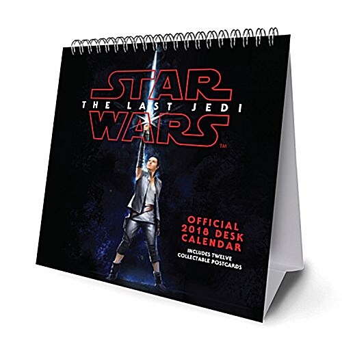 Star Wars Episode 8 The Last Jedi Official Desk Easel 2018 Calendar - Month To View Desk Format (Calendar)