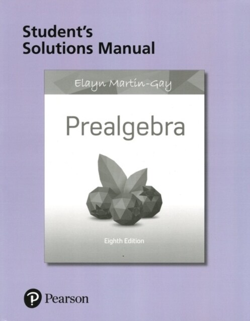 STUDENT SOLUTIONS MANUAL FOR PREALGEBRA (Paperback)