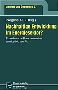 Nachhaltige Entwicklung Im Energiesektor?: Erste Deutsche Branchenanalyse Zum Leitbild Von Rio (Paperback)