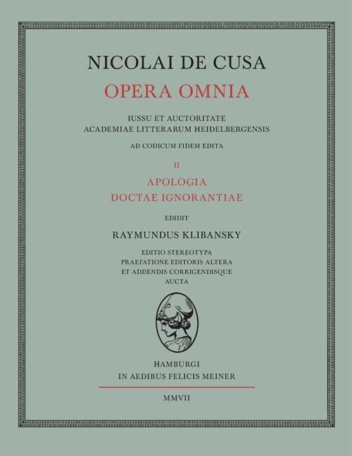 Nicolai de Cusa Opera Omnia (Paperback)