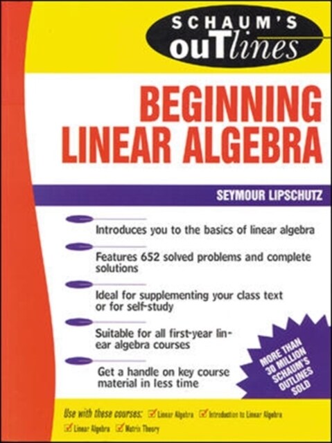 [중고] Schaum‘s Outline of Beginning Linear Algebra (Paperback)