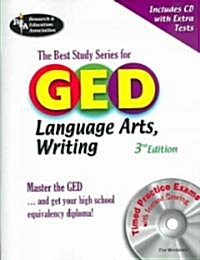 Ged Language Arts, Writing (Paperback, CD-ROM)