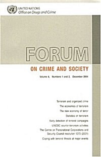 Forum on Crime And Society (Paperback)