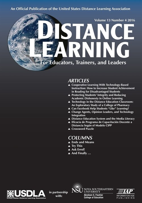 Distance Learning ‐ Volume 13 Issue 4 2016 (Paperback)