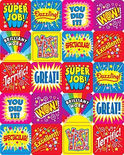 Positive Words Motivational Stickers (Novelty)